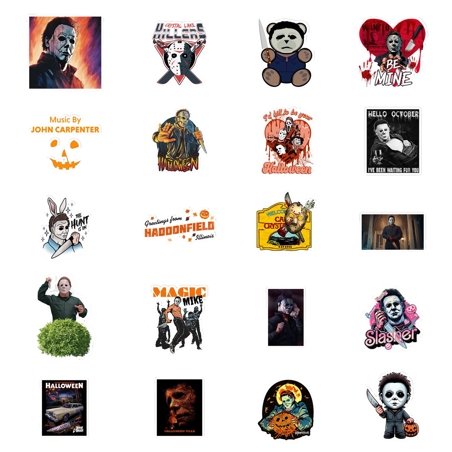 100+pcs Michael Myers Stickers