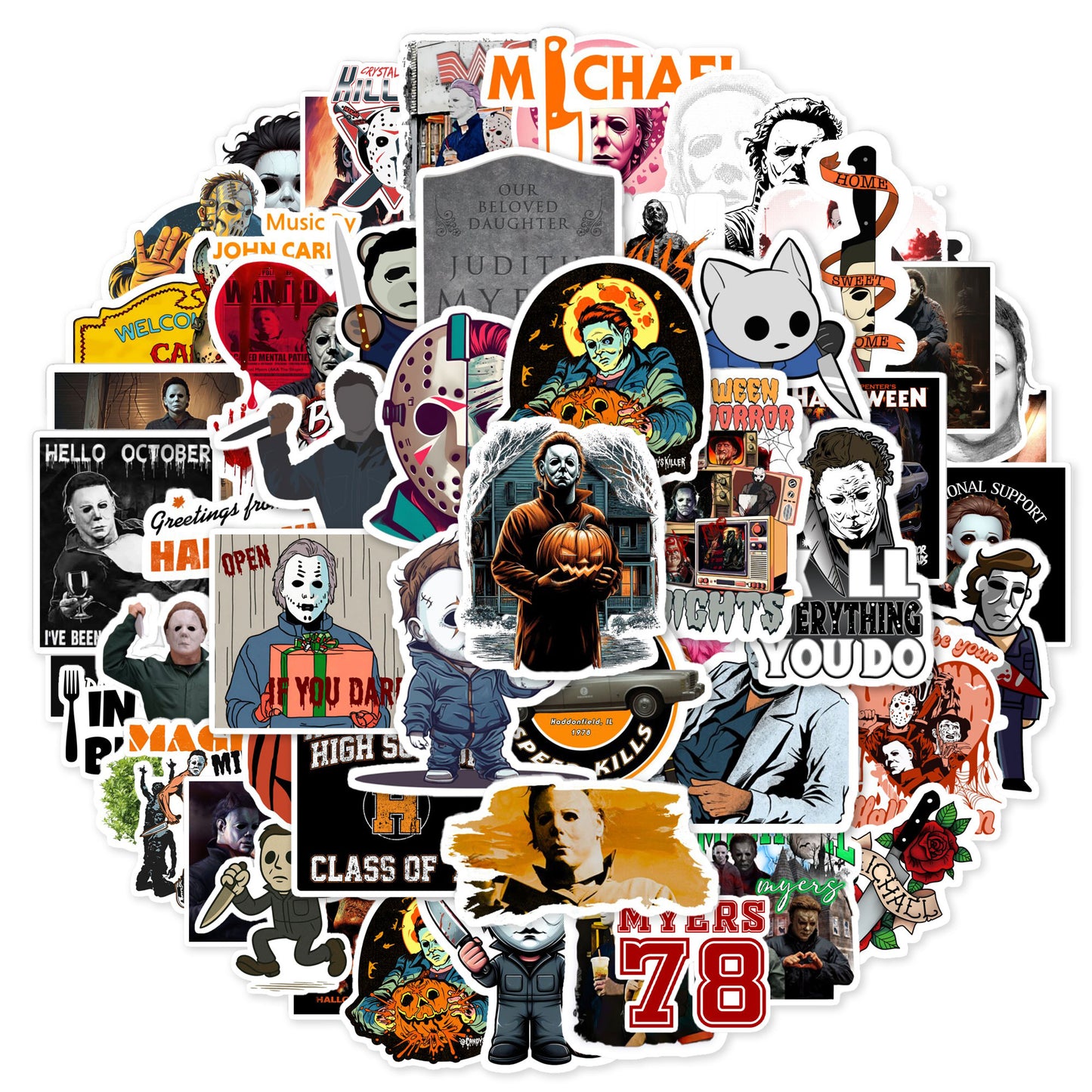 100+pcs Michael Myers Stickers