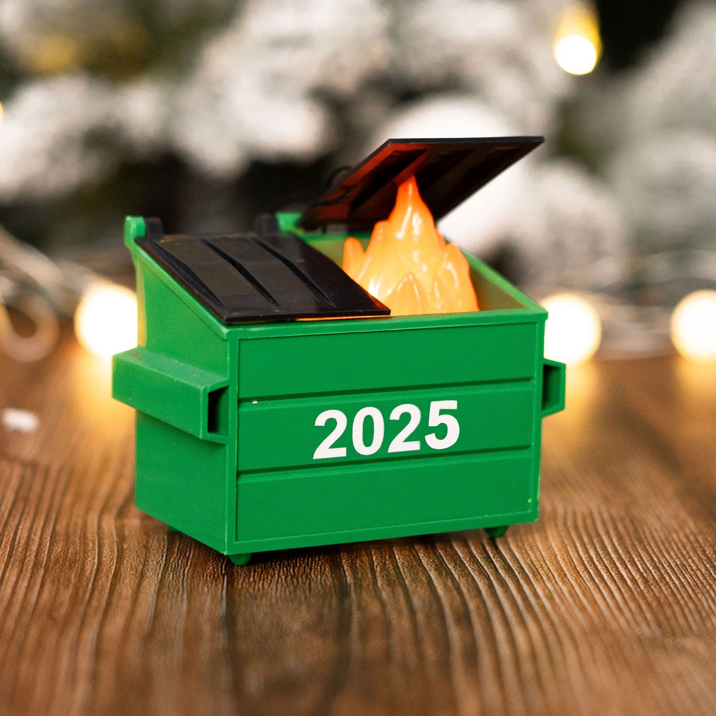 2025 Dumpster Fire Ornament LED Flickering