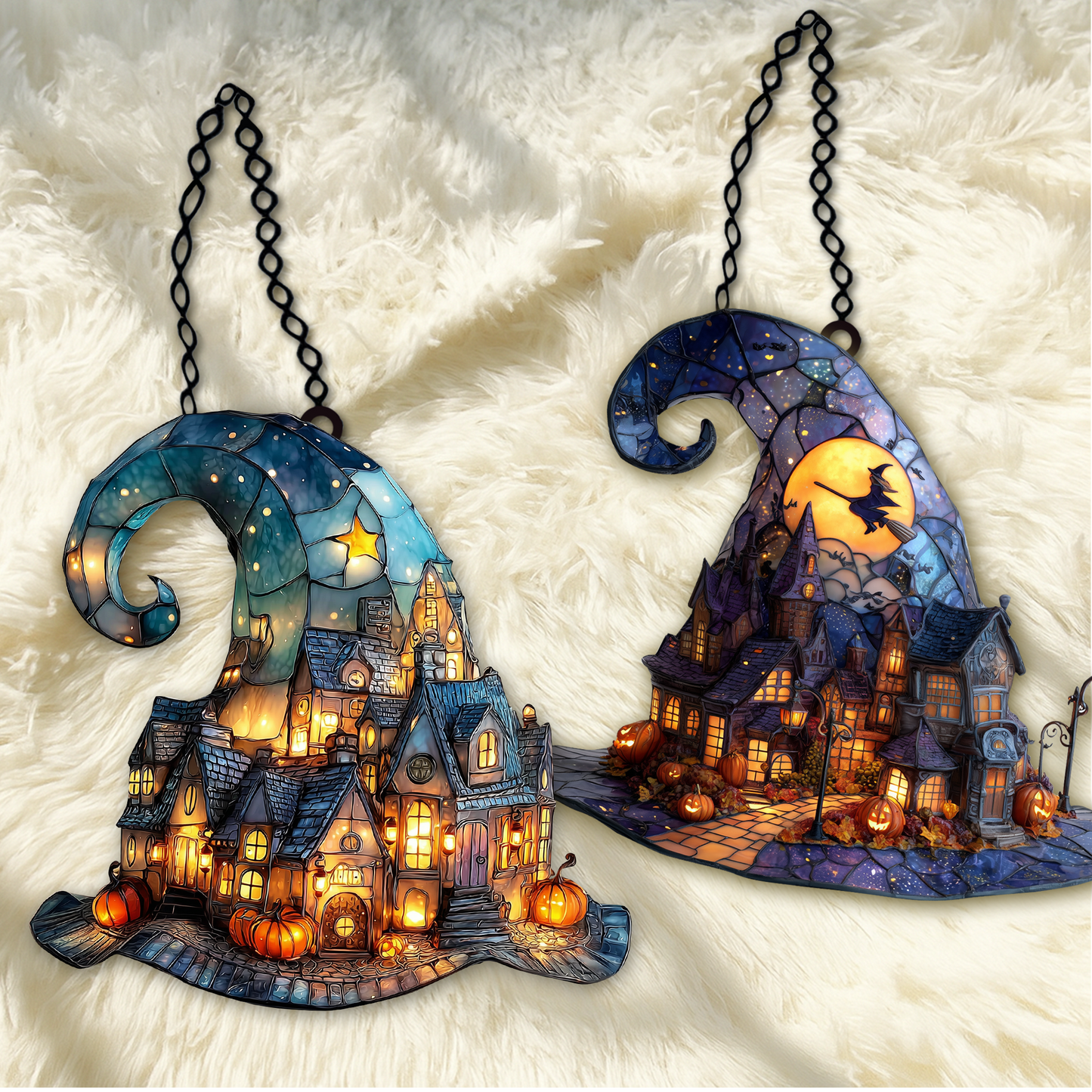 Witch Hat Village Acrylic Suncatcher - Made in USA - SC165