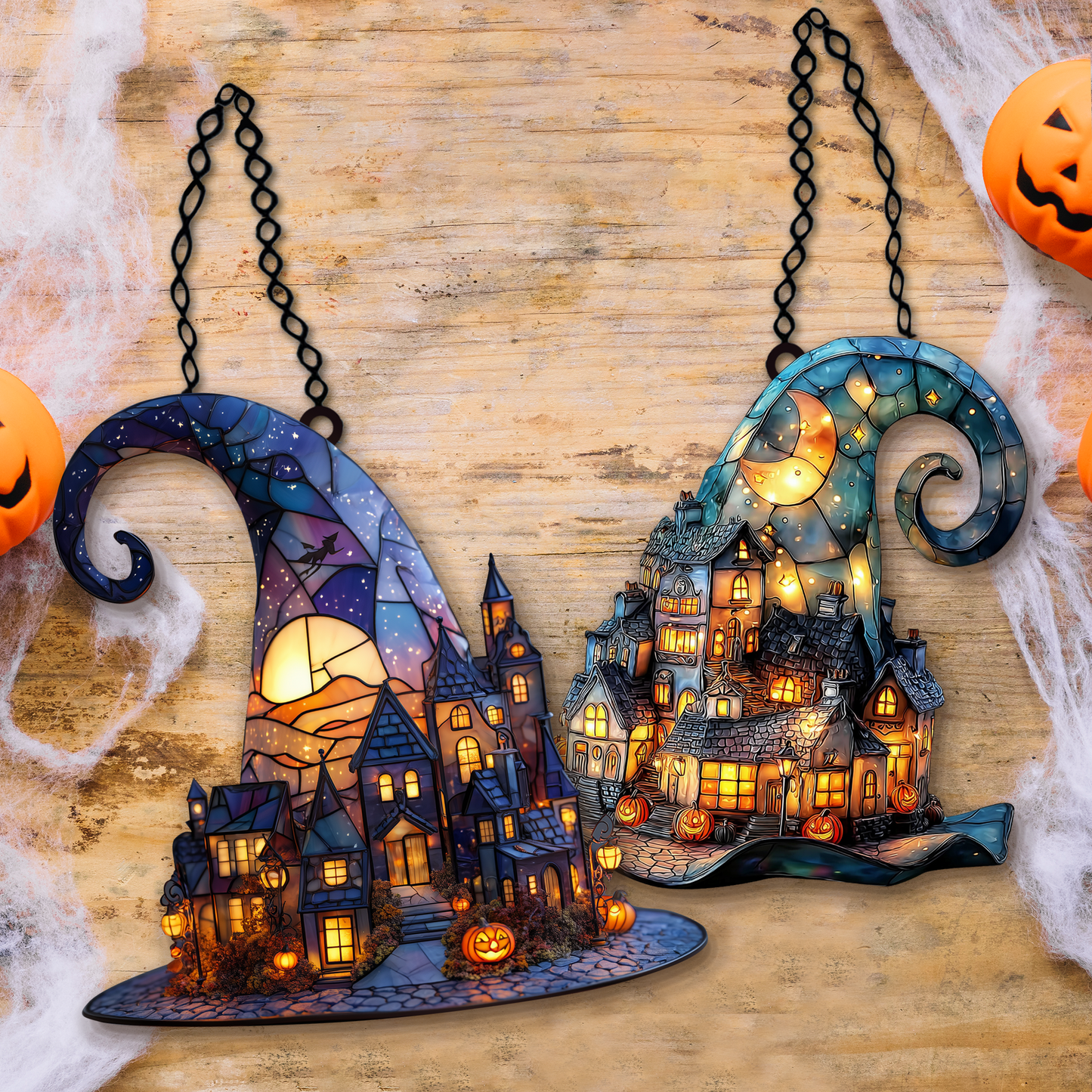 Witch Hat Village Acrylic Suncatcher - Made in USA - SC165