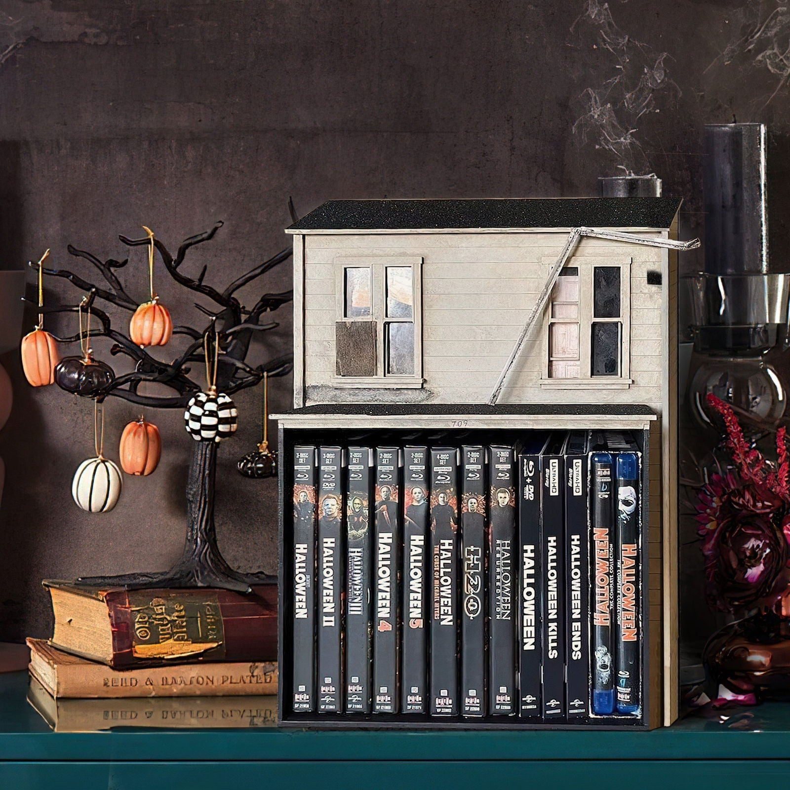 Halloween Michael Myer's House 1978 Media Wooden Storage, Mr. Zombie Workshop Handmade DVD, VHS, Movie Storage DIY | KindlyToys - Kindlytoys