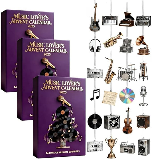 Music Lover’s Advent Calendar 2025, 24 Days of Musical Surprises, Perfect Christmas Gift for Musicians & Music Fans