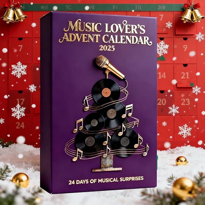Music Lover’s Advent Calendar 2025, 24 Days of Musical Surprises, Perfect Christmas Gift for Musicians & Music Fans